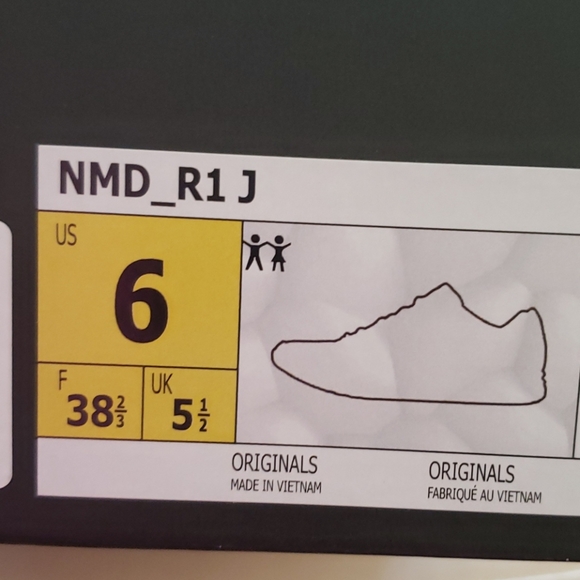 Rare Adidas NMD R1 Black/Yellow/Blue Sneakers NWT - Picture 15 of 16